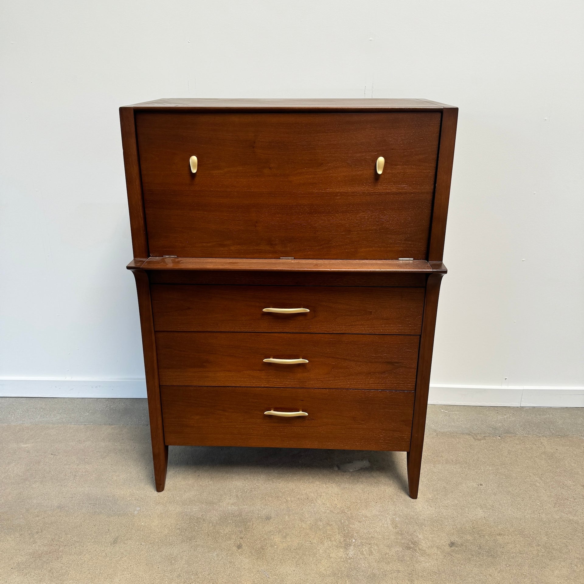 drexel vintage dresser Vintage John Van Koert for Drexel Profile Highboy Dresser / Secretary –  enliven mart
