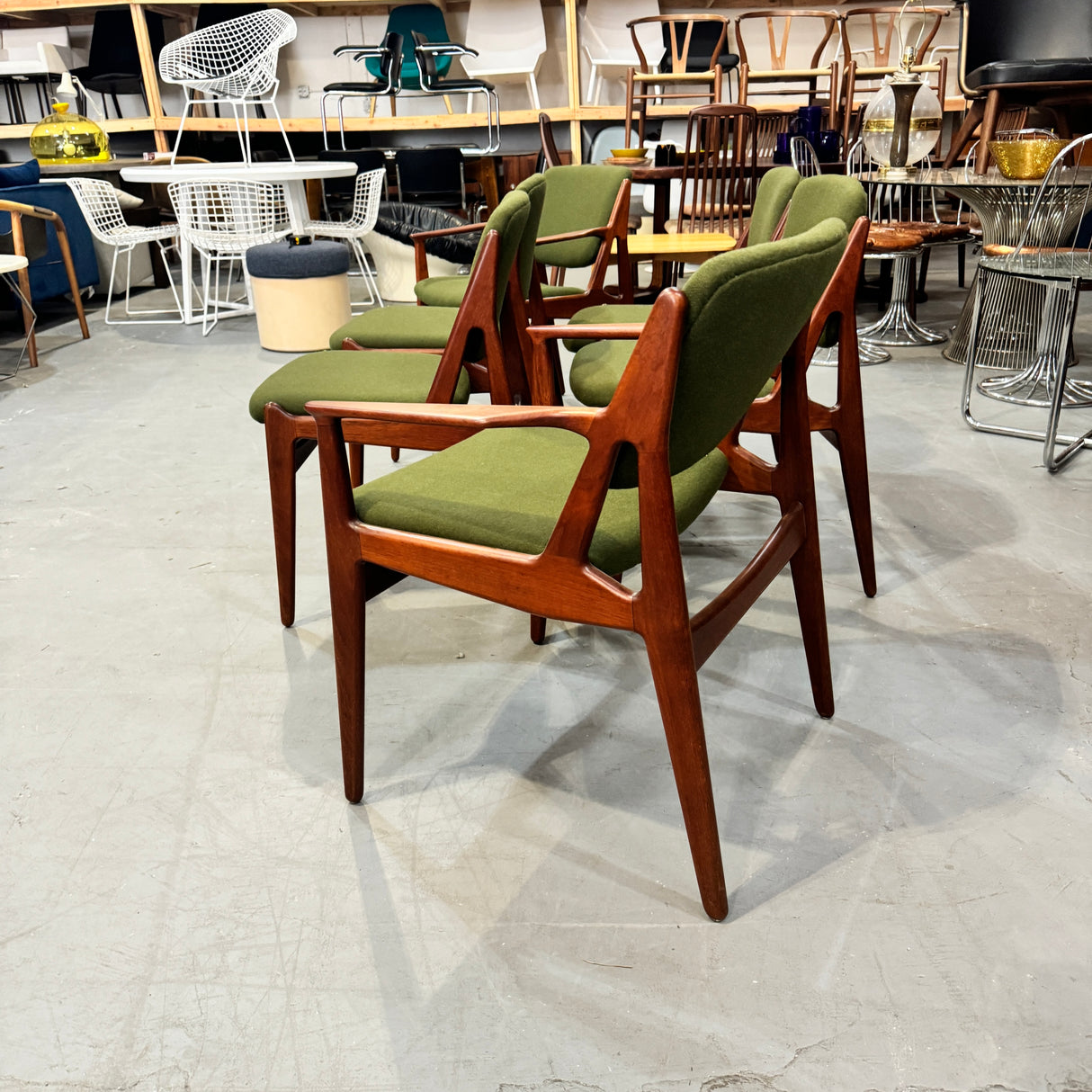 Danish Arne Vodder Set of Six Ella Dining Chairs