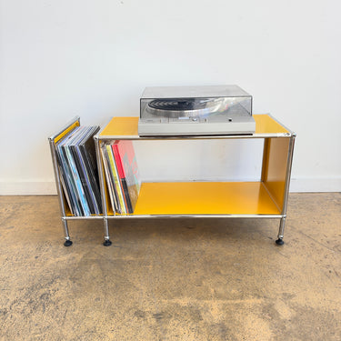 USM Haller Compact Vinyl Record Storage' Perforated - Golden Yellow