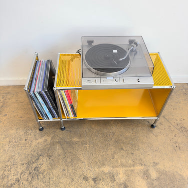 USM Haller Compact Vinyl Record Storage' Perforated - Golden Yellow