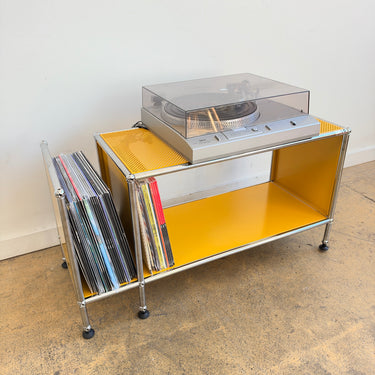 USM Haller Compact Vinyl Record Storage' Perforated - Golden Yellow