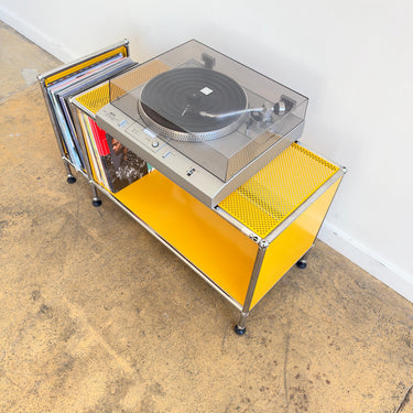USM Haller Compact Vinyl Record Storage' Perforated - Golden Yellow