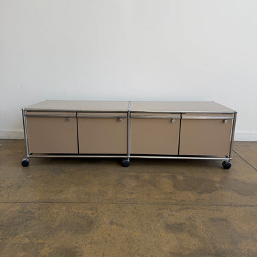 USM Haller low storage or media cabinet - Beige