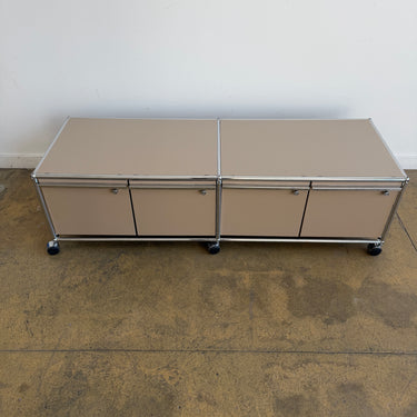 USM Haller low storage or media cabinet - Beige