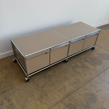 USM Haller low storage or media cabinet - Beige