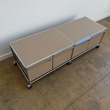 USM Haller low storage or media cabinet - Beige