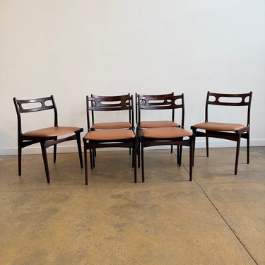 Danish Modern Johannes Andersen Model 138 Rosewood Chairs by Uldum Møbelfabrik