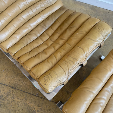 Vintage Arne Norell “Ari” Leather Lounge Chair and Ottoman