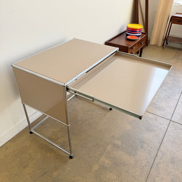 USM Haller Compact Desk with Pullout Tray - Beige