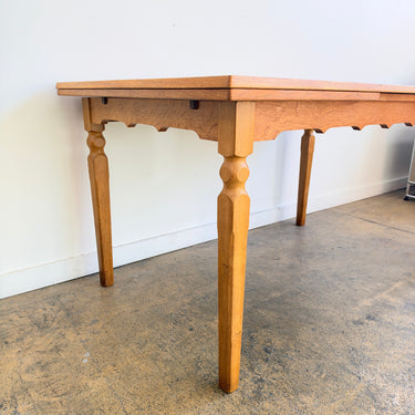 Danish Modern Henning Kjærnulf Oak Expandable Dining Table