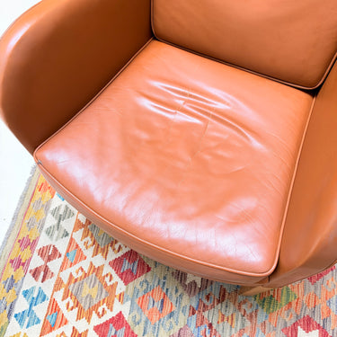 Rare! Kaare Klint Model 5313 Easy Chairs in Cognac Leather for Rud. Rasmussen (Two Available)