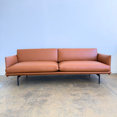 Muuto Outline 3 Seater Aniline Leather Sofa