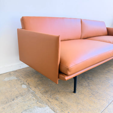 Muuto Outline 3 Seater Aniline Leather Sofa