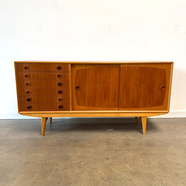 Danish Modern “Borgia” Teak & Oak Sideboard by IKEA, 1950s
