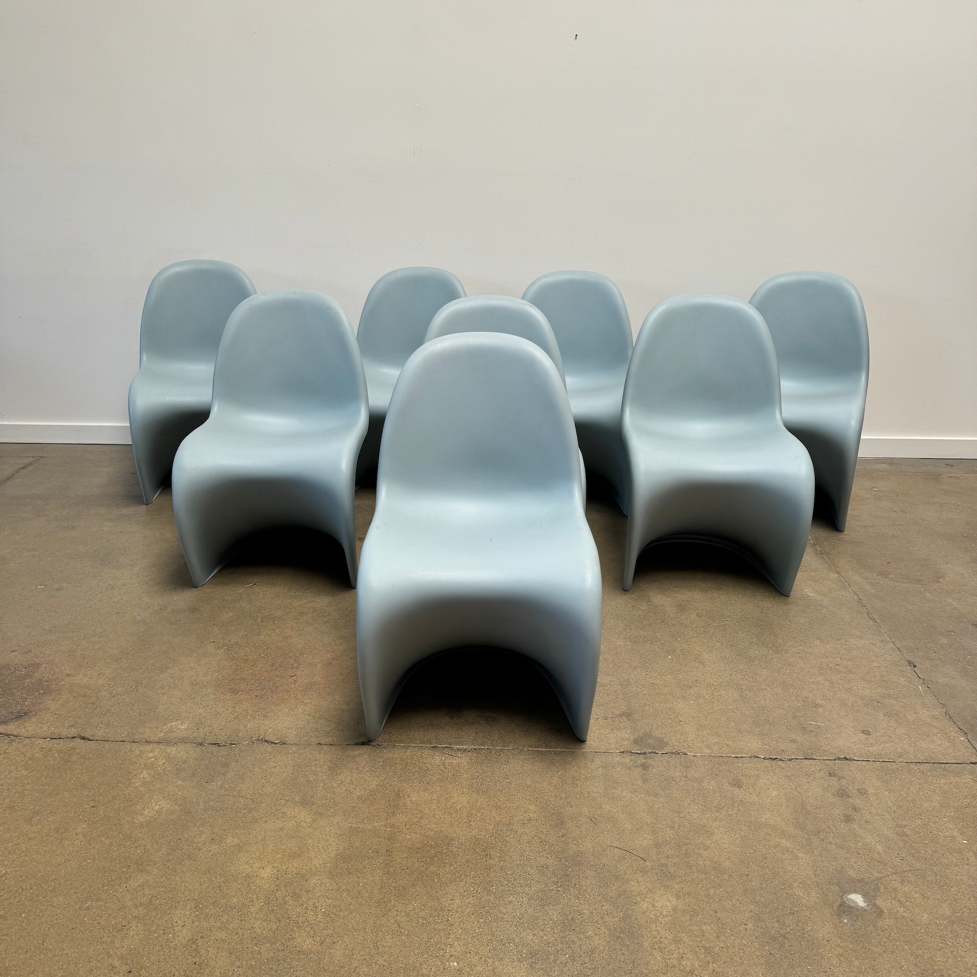 Stackable Panton Authentic! Vitra Verner Panton Set of 8 stacking chairs – enliven mart