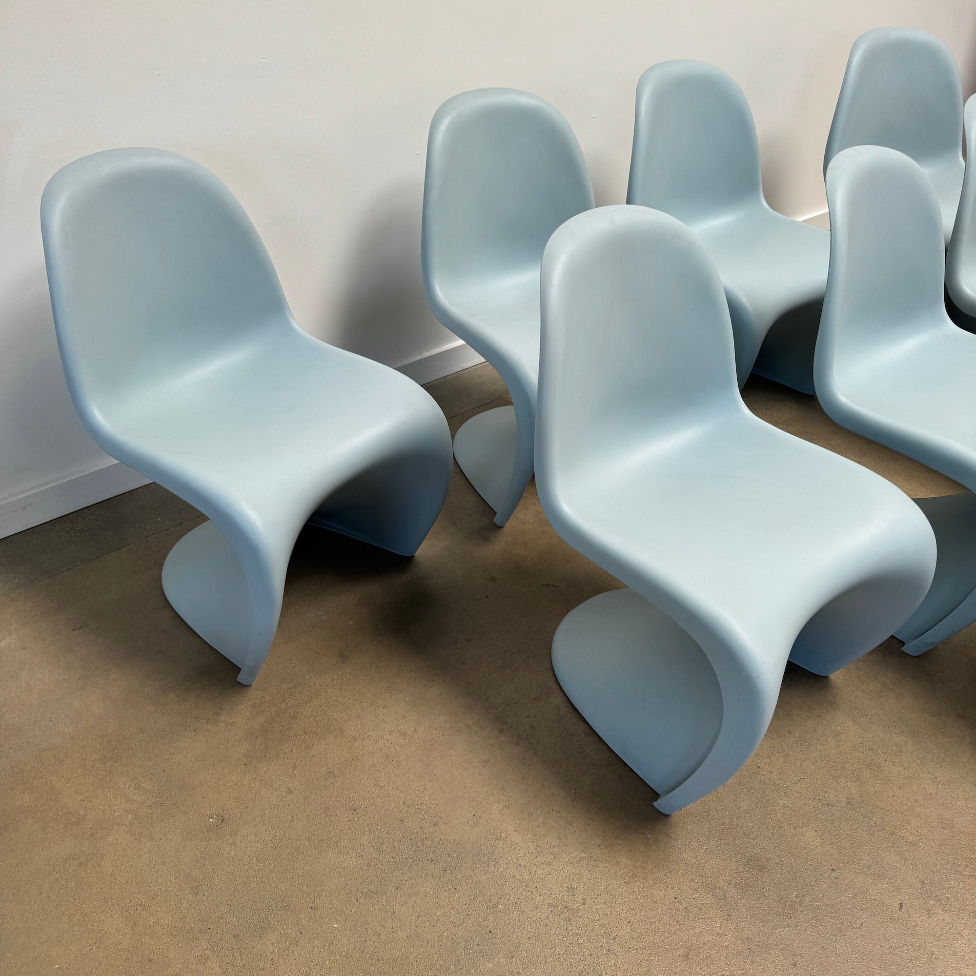 Stackable Panton Authentic! Vitra Verner Panton Set of 8 stacking chairs – enliven mart