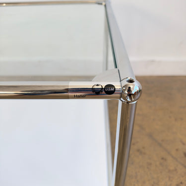 USM Haller Coffee Table - Pure White / Glass