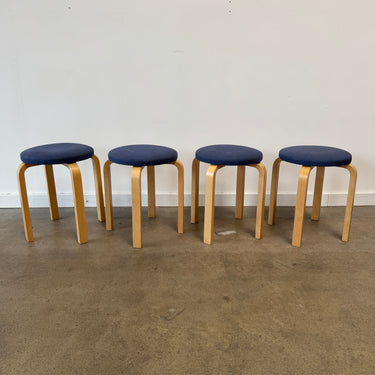 Artek Alvar Aalto Four Legged Stool E60 Upholstered Seat (Price Per)