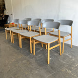 Normann Copenhagen Set of 8 Form chair, white - oak