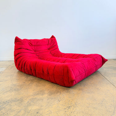 Ligne Roset Togo Chaise Seating Alcantara Fabric