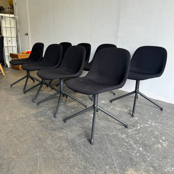 Design Within Reach Muuto Fiber upholstered Chair with Swivel Base (Set of 8)