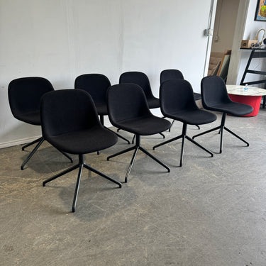 Design Within Reach Muuto Fiber upholstered Chair with Swivel Base (Set of 8)