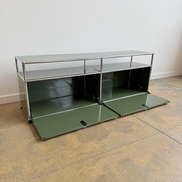 USM Haller 2X2 Media Console - Olive Green