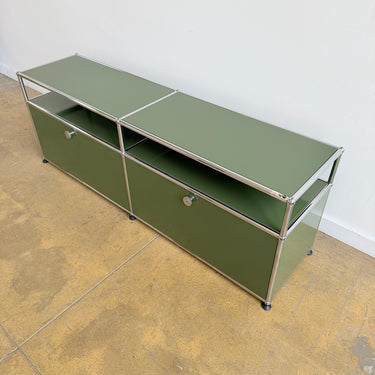 USM Haller 2X2 Media Console - Olive Green