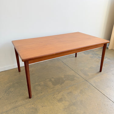 Danish Modern Teak Large Expandable Table by Henning Kjærnulf (Refinished)