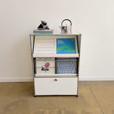 USM Haller 1x3 Vinyl Record Storage Unit - Pure White