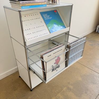 USM Haller 1x3 Vinyl Record Storage Unit - Pure White