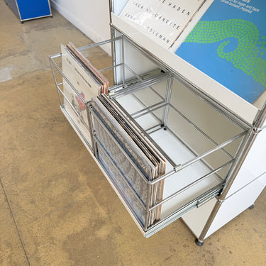 USM Haller 1x3 Vinyl Record Storage Unit - Pure White