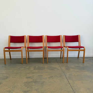 Danish Modern Magnus Olesen Upholstered 45-Series Dining Chairs