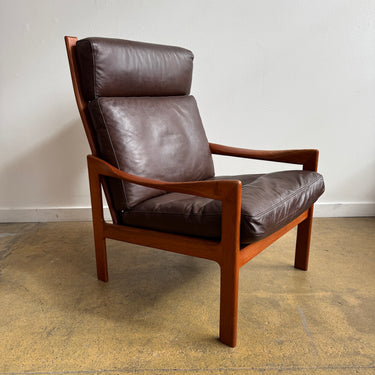 Danish Modern Illum Wikkelsø Model 20 High-Back Lounge Chair by N. Eilersen