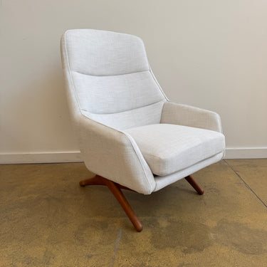 Danish Modern Illum Wikkelso Lounge chair by Mikael Laursen (Restored)