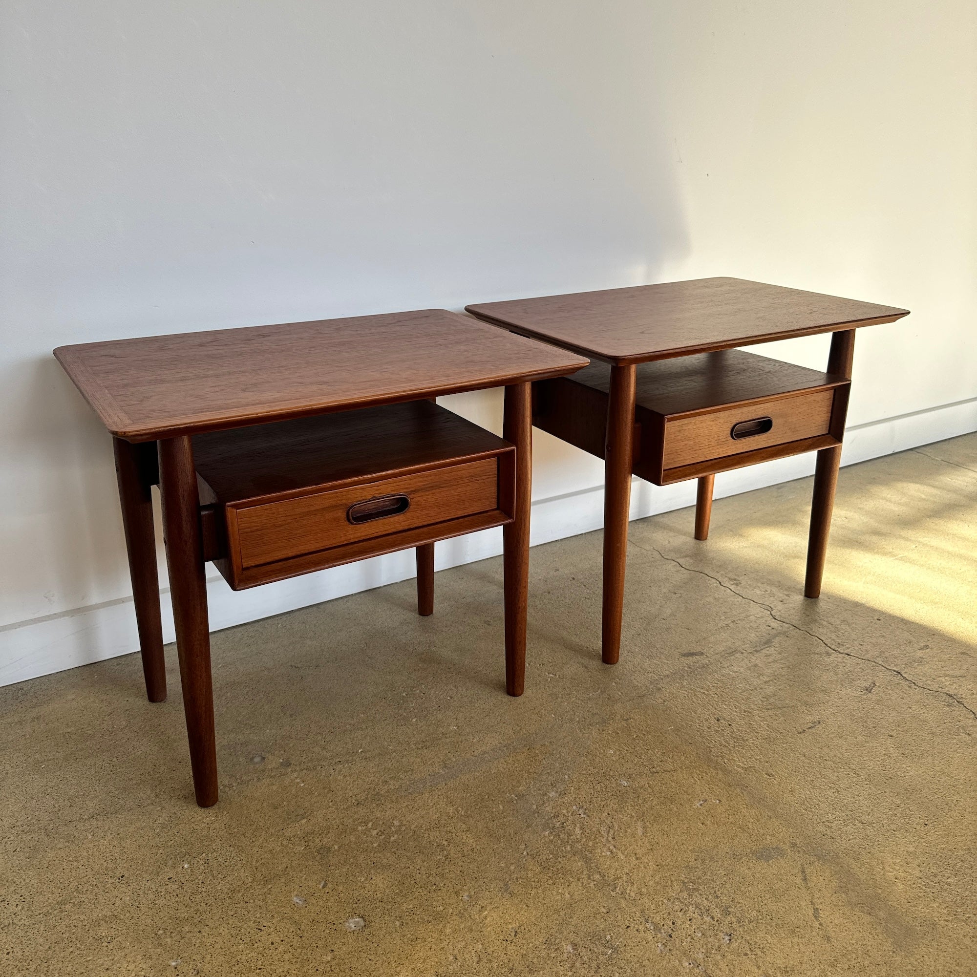 Danish Modern Teak Nightstands by Arne Vodder for Sibast
