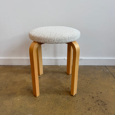 Artek Maharam Boucle Aalto Stool 60 (New Upholstery)