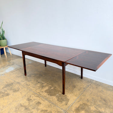 Danish Modern Brazilian Rosewood Extension Dining Table by Skovby