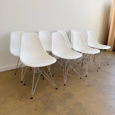 Authentic! Vitra Eames Plastic Molded Chairs - Set of 8