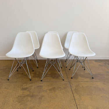 Authentic! Vitra Eames Plastic Molded Chairs - Set of 6