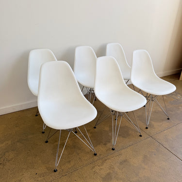 Authentic! Vitra Eames Plastic Molded Chairs - Set of 6
