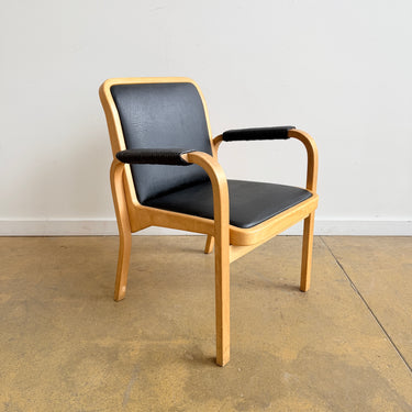 Artek Aalto Birchwood Leather Model 45 Armchair