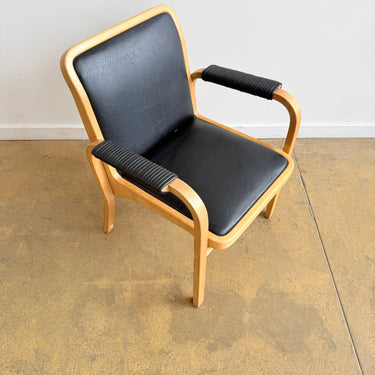 Artek Aalto Birchwood Leather Model 45 Armchair