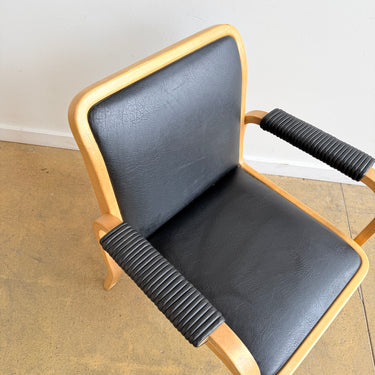 Artek Aalto Birchwood Leather Model 45 Armchair