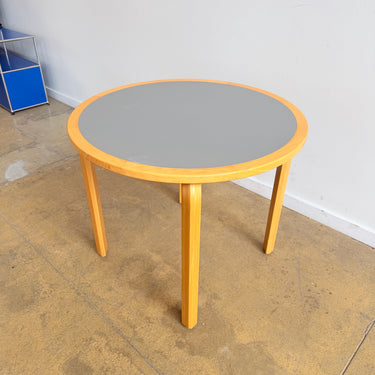 Danish Modern Faarstrup Round Beech Wood Dining Table