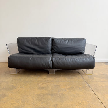 Kartell Piero Lissoni "Pop" 2 Seat Leather Sofa