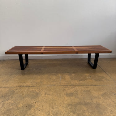 Herman Miller Nelson Platform Walnut Bench 72'