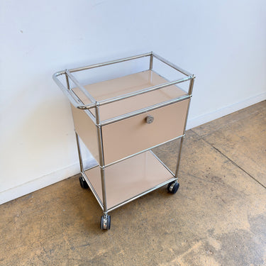 USM Haller Compact Cabinet with Handle & Casters - Beige