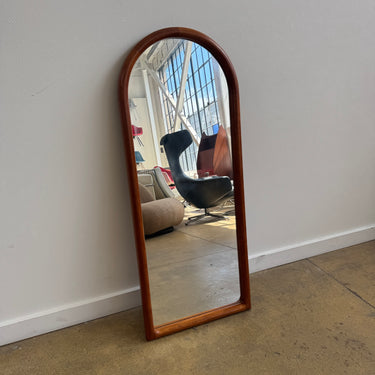 Danish Modern Large Cathedral Teak Mirror by Kai Kristiansen for Vildbjerg Møbelfabrik