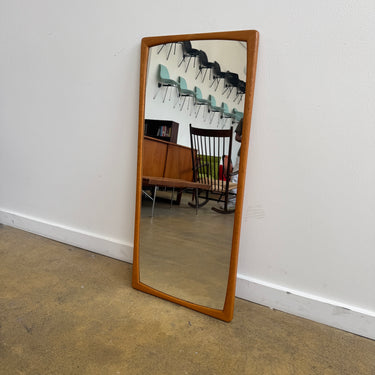 Danish Modern Teak Mirror ‘Sylvia’ by Fröseke AB Nybrofabriken 1960s